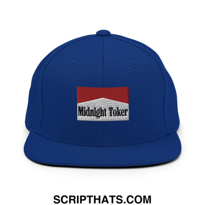 Midnight Toker Bill Brim Snapback Hat Royal Blue