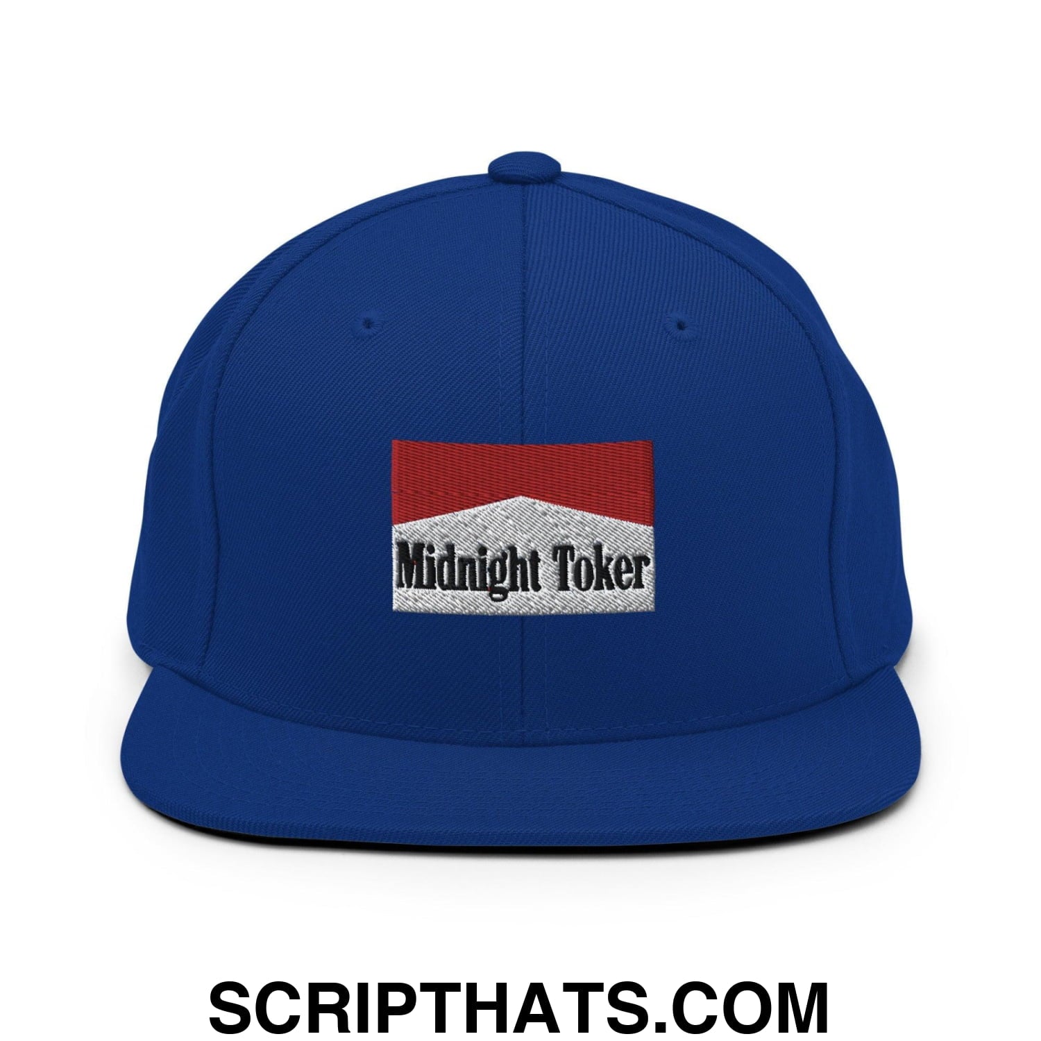 Midnight Toker Bill Brim Snapback Hat Royal Blue