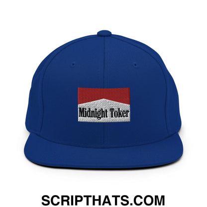Midnight Toker Bill Brim Snapback Hat Royal Blue