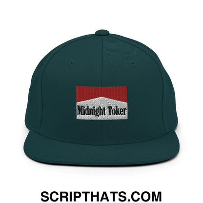 Midnight Toker Bill Brim Snapback Hat Spruce