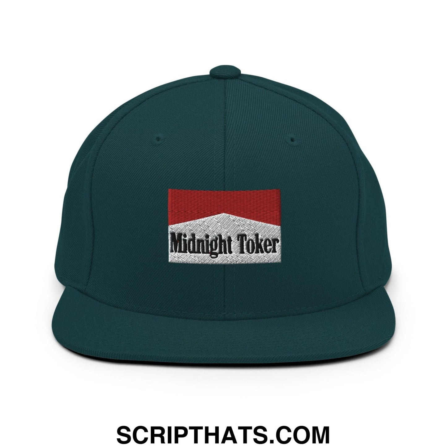 Midnight Toker Bill Brim Snapback Hat Spruce