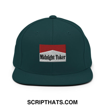 Midnight Toker Bill Brim Snapback Hat Spruce