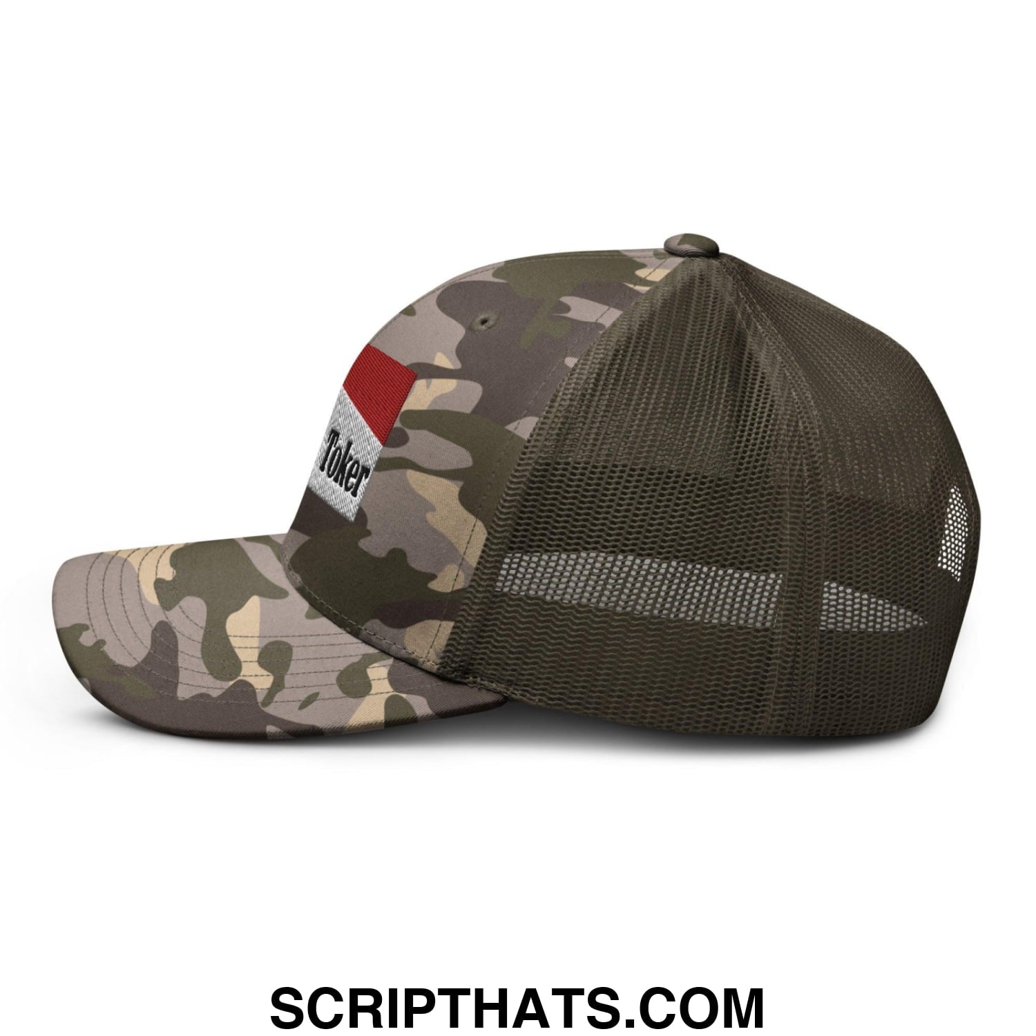 Midnight Toker Camo Trucker Hat Camo Olive