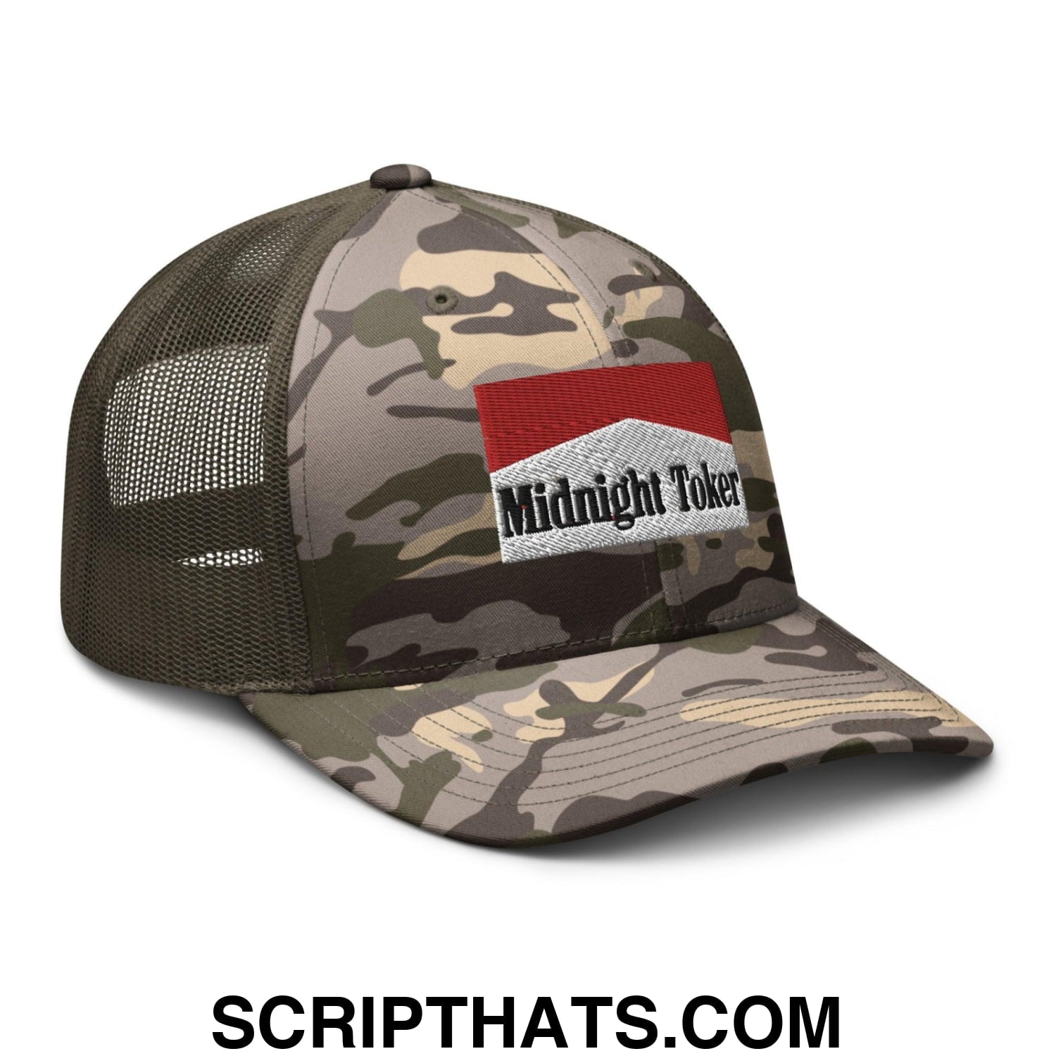 Midnight Toker Camo Trucker Hat Camo Olive