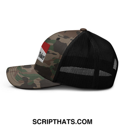 Midnight Toker Camo Trucker Hat Camo Black