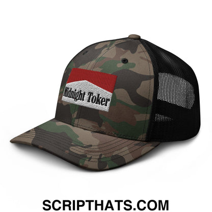 Midnight Toker Camo Trucker Hat Camo Black