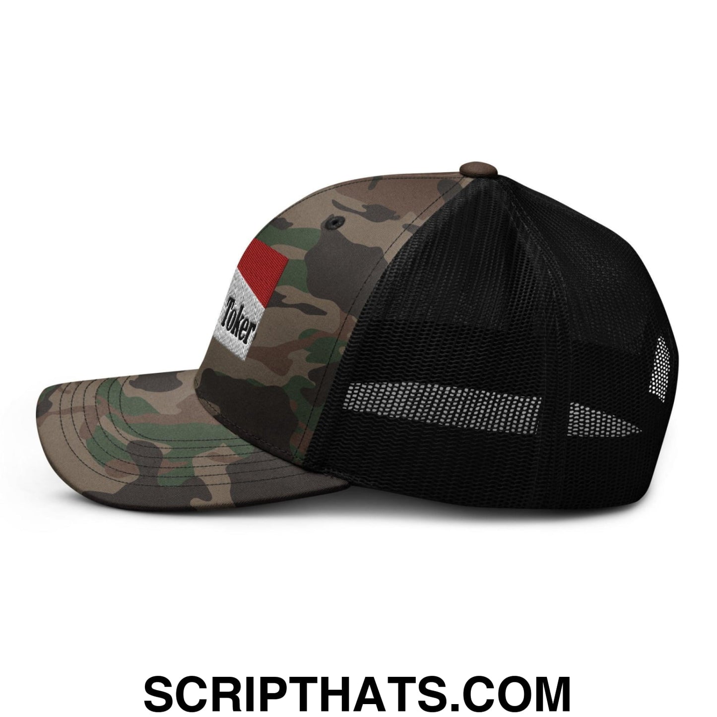 Midnight Toker Camo Trucker Hat Camo Black