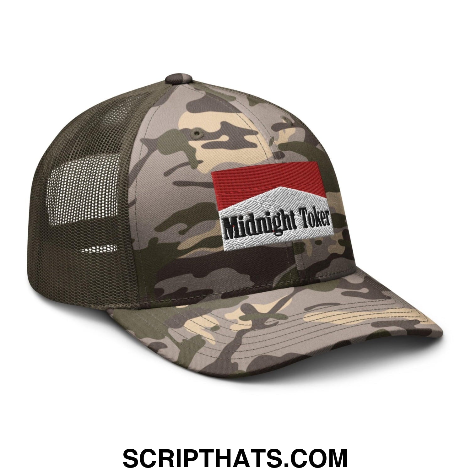 Midnight Toker Camo Trucker Hat Camo Olive