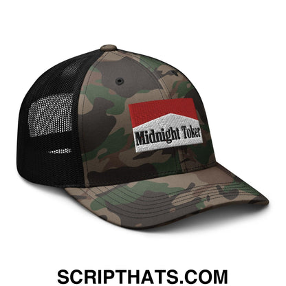 Midnight Toker Camo Trucker Hat Camo Black