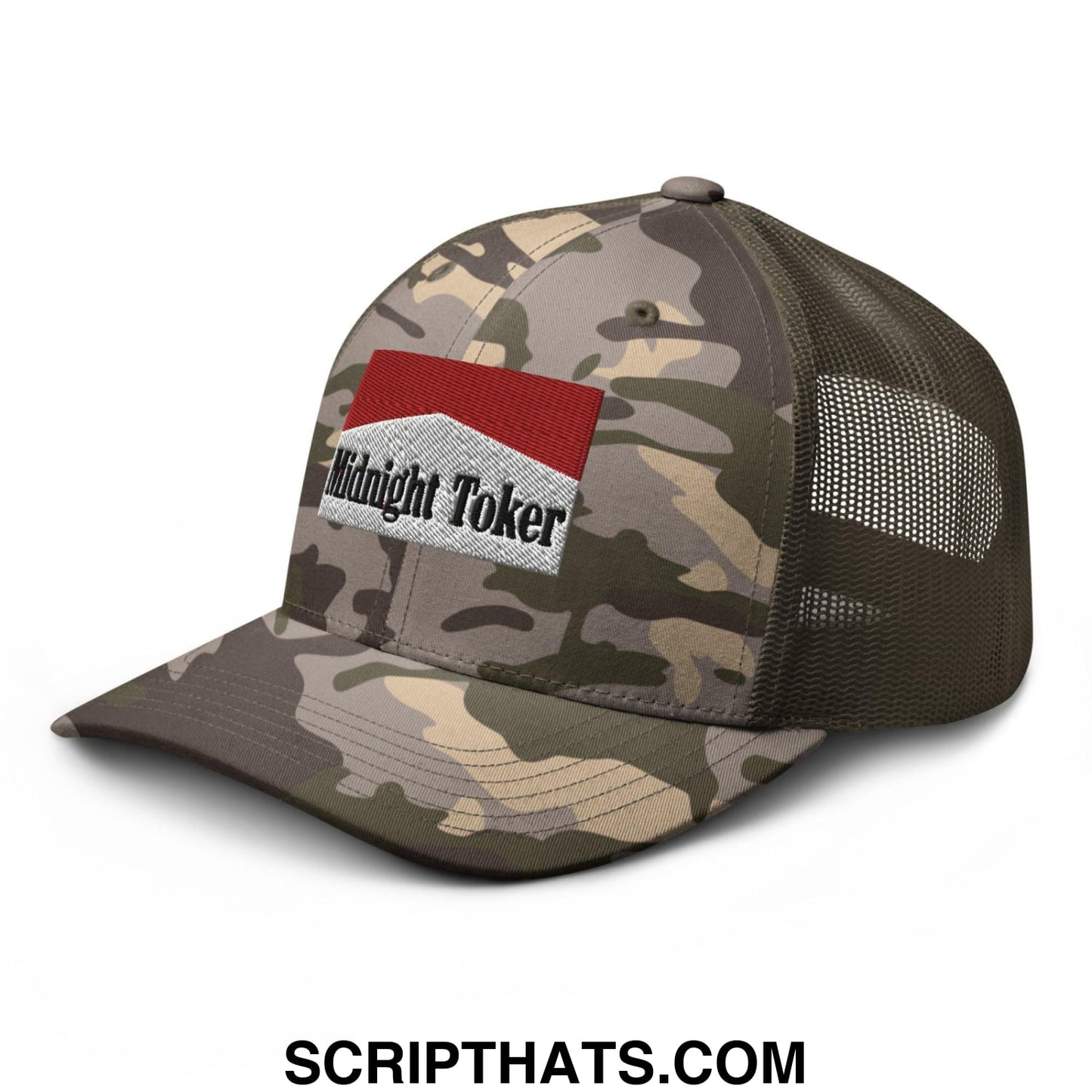 Midnight Toker Camo Trucker Hat Camo Olive
