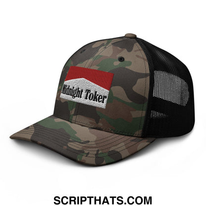 Midnight Toker Camo Trucker Hat Camo Black
