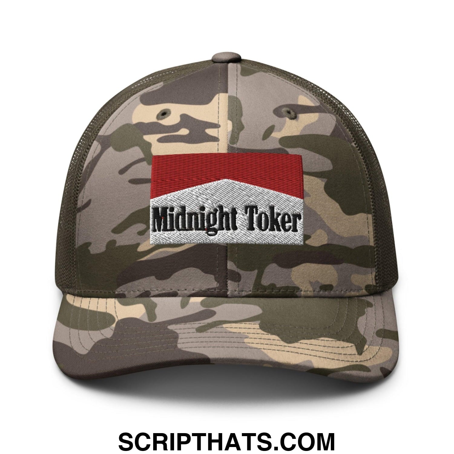 Midnight Toker Camo Trucker Hat Camo Olive