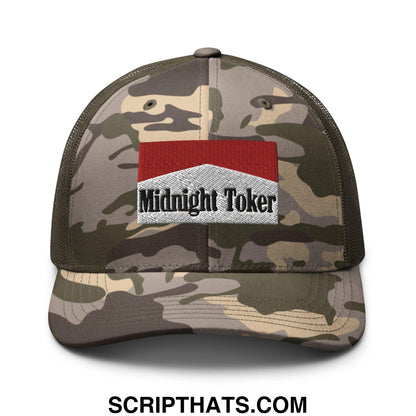 Midnight Toker Camo Trucker Hat Camo Olive