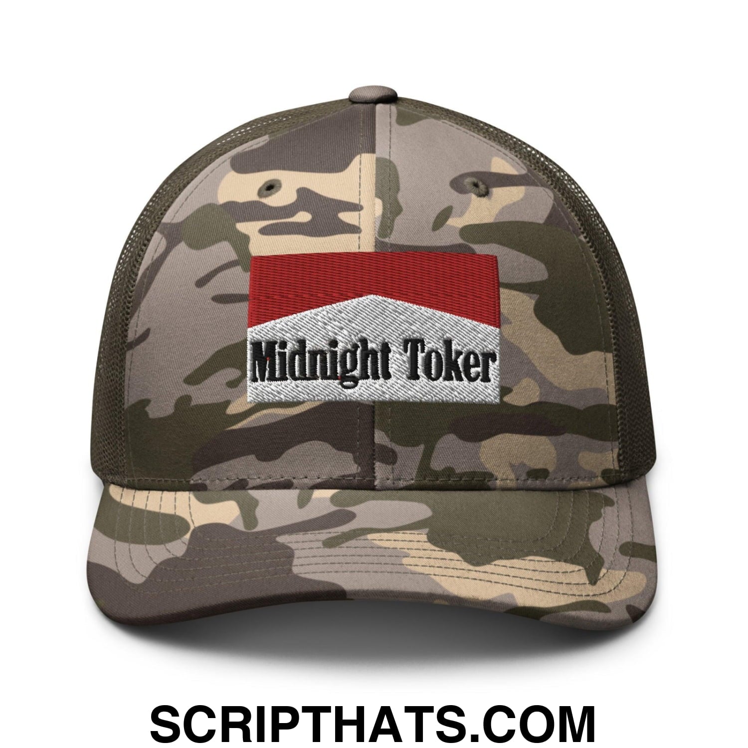 Midnight Toker Camo Trucker Hat Camo Olive
