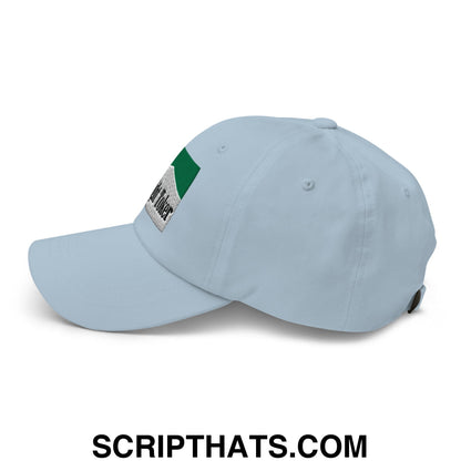 Midnight Toker Cigarette Menthol Green Embroidered Unstructured Dad Hat Light Blue