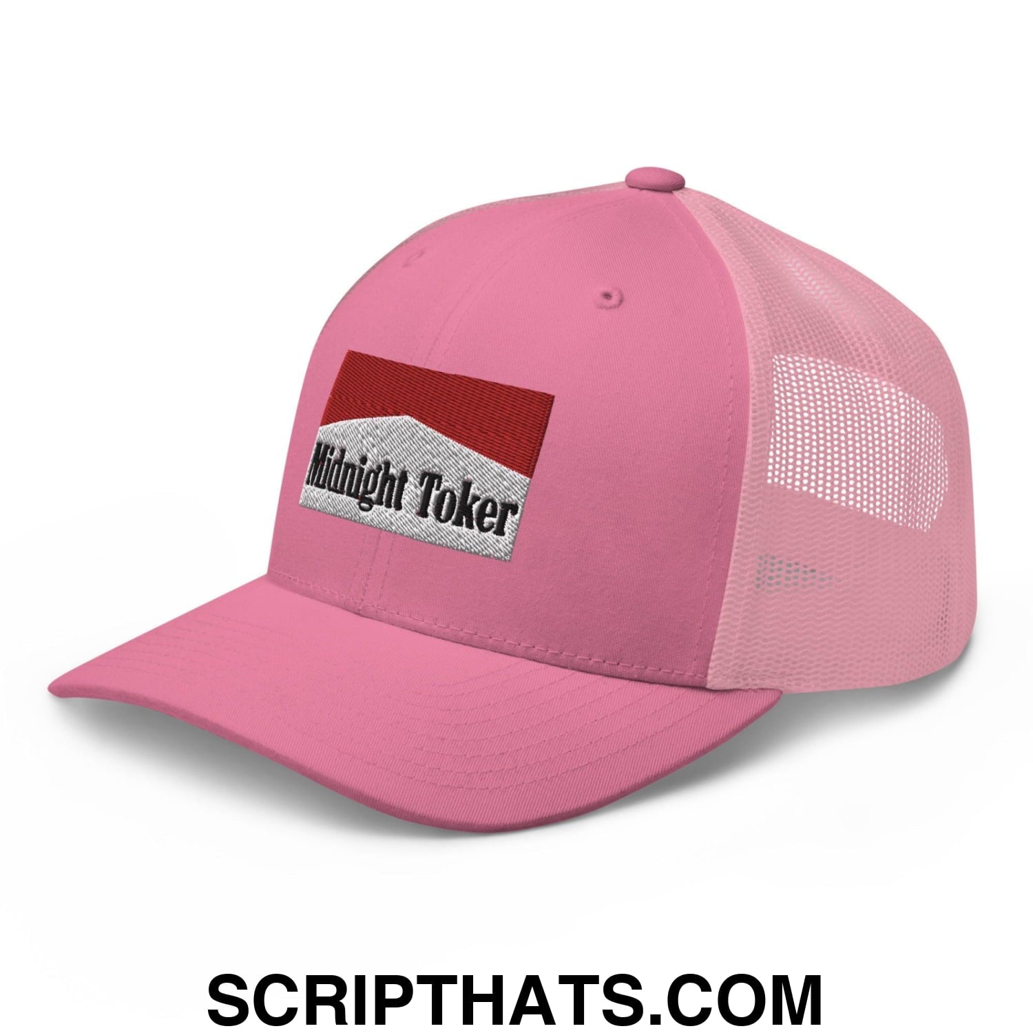 Midnight Toker Retro Trucker Hat Pink