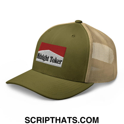 Midnight Toker Retro Trucker Hat Moss Khaki