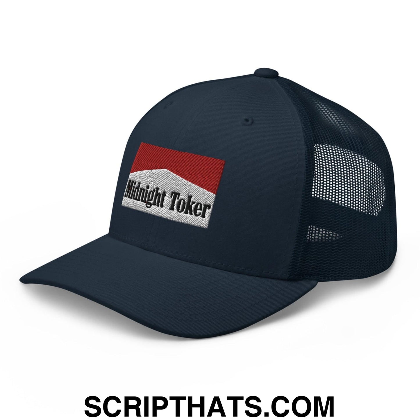 Midnight Toker Retro Trucker Hat Navy
