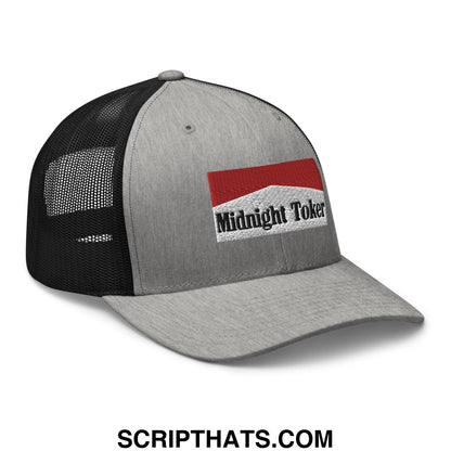 Midnight Toker Retro Trucker Hat Heather Black