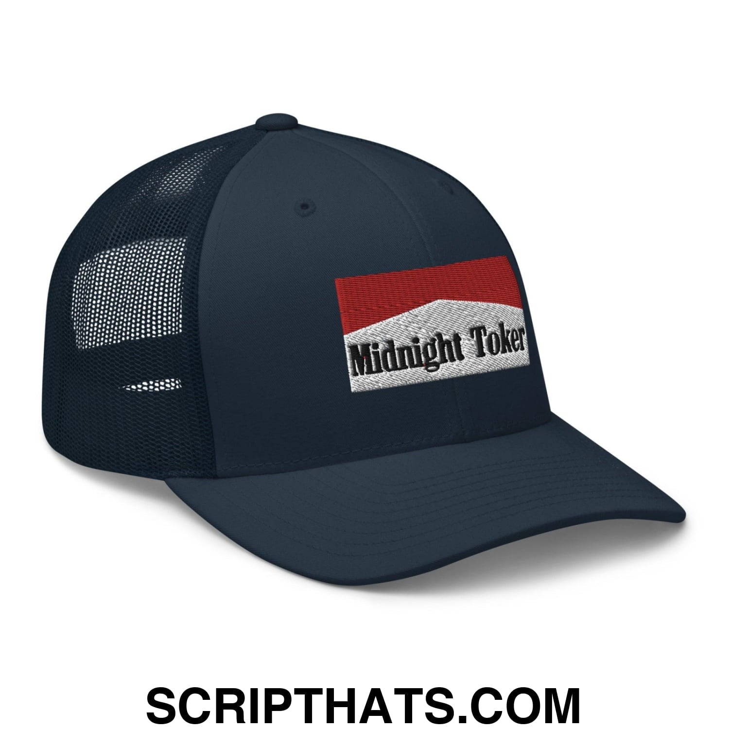 Midnight Toker Retro Trucker Hat Navy