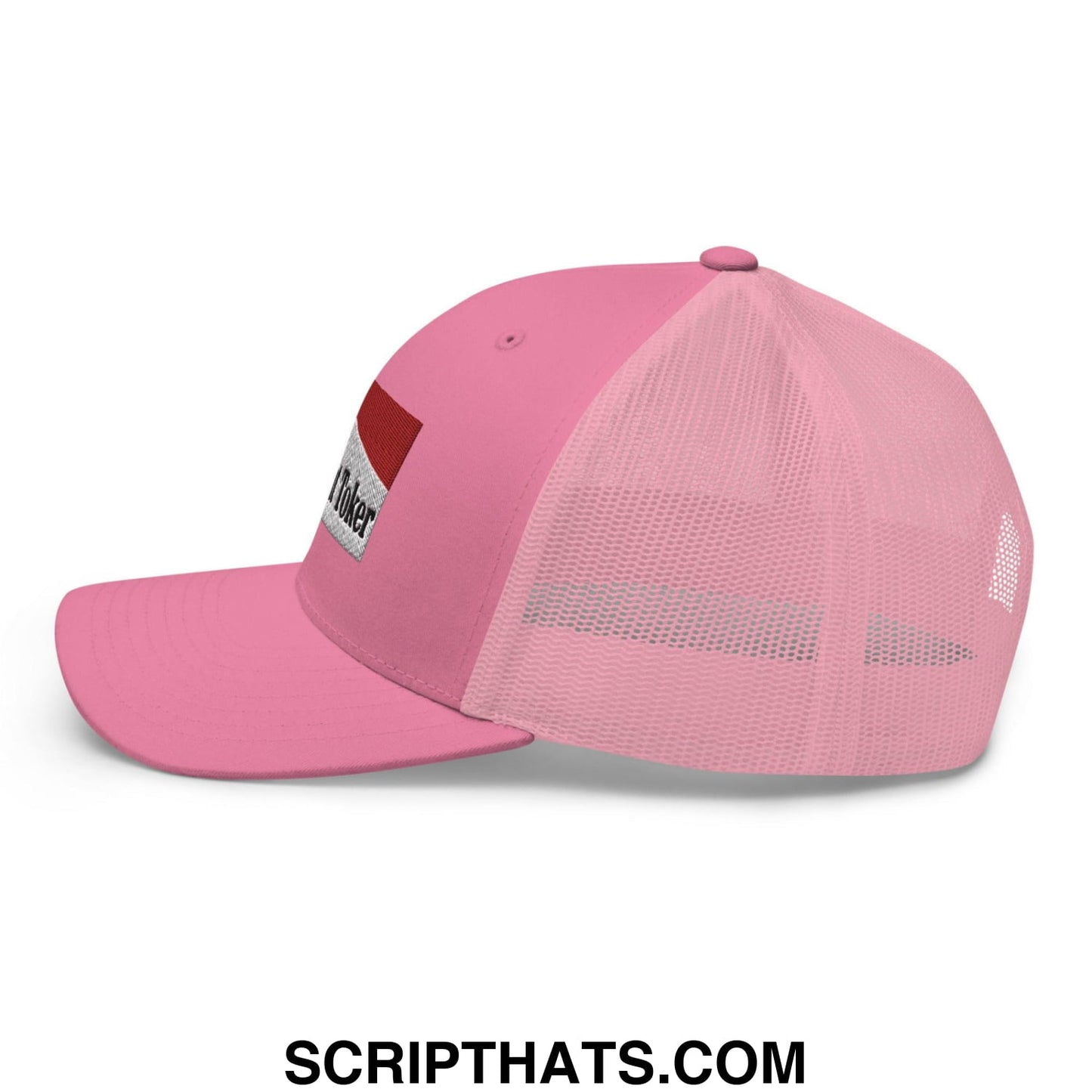 Midnight Toker Retro Trucker Hat Pink