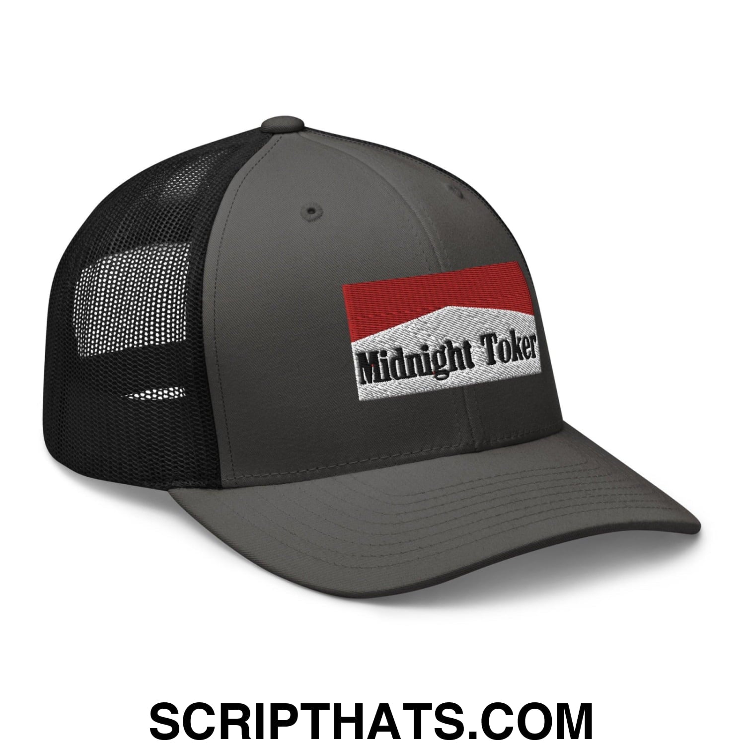 Midnight Toker Retro Trucker Hat Charcoal Black