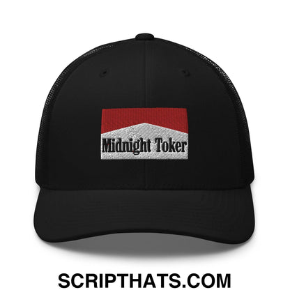 Midnight Toker Retro Trucker Hat Black