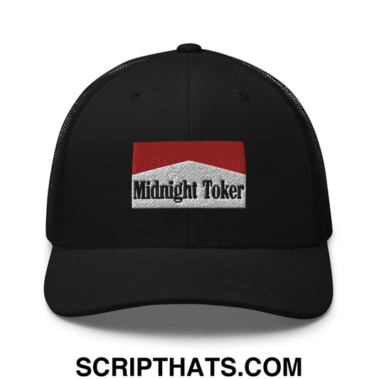 Midnight Toker Retro Trucker Hat Black