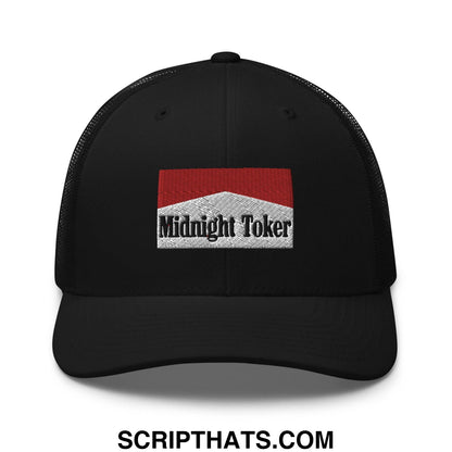 Midnight Toker Retro Trucker Hat Black