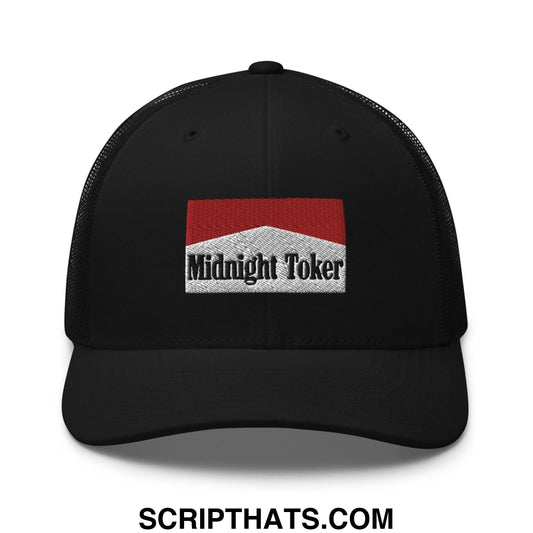 Midnight Toker Retro Trucker Hat Black