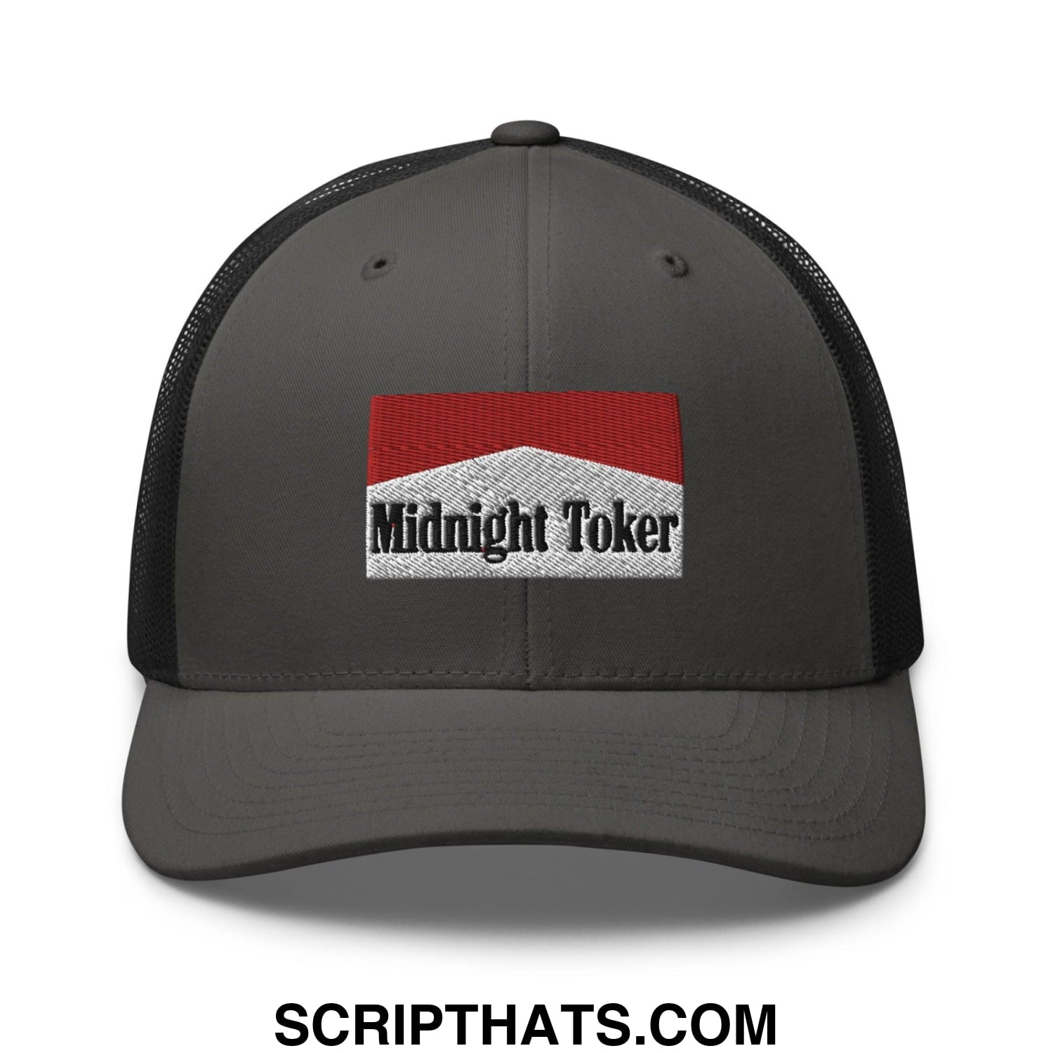 Midnight Toker Retro Trucker Hat Charcoal Black