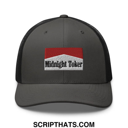 Midnight Toker Retro Trucker Hat Charcoal Black