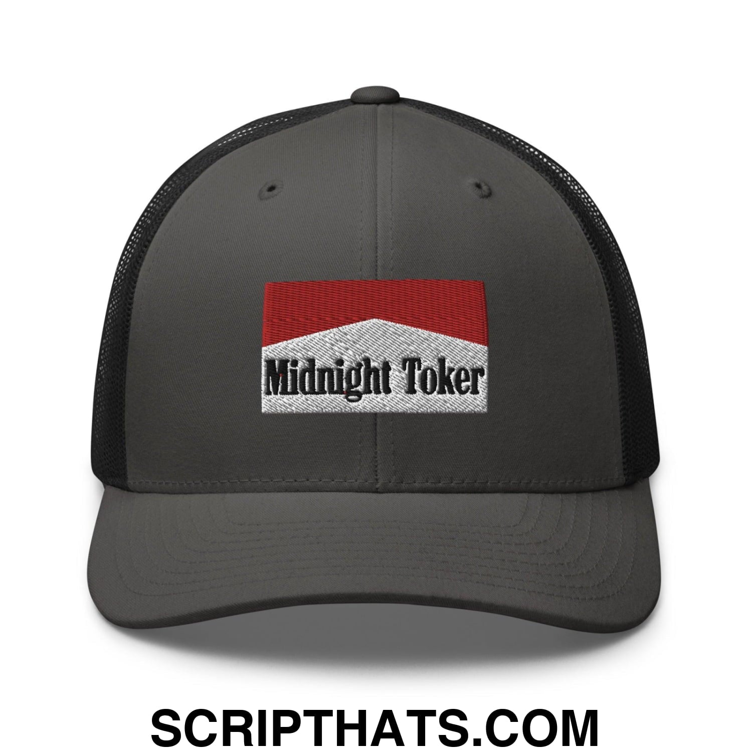 Midnight Toker Retro Trucker Hat Charcoal Black