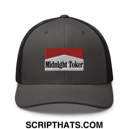Midnight Toker Retro Trucker Hat Charcoal Black