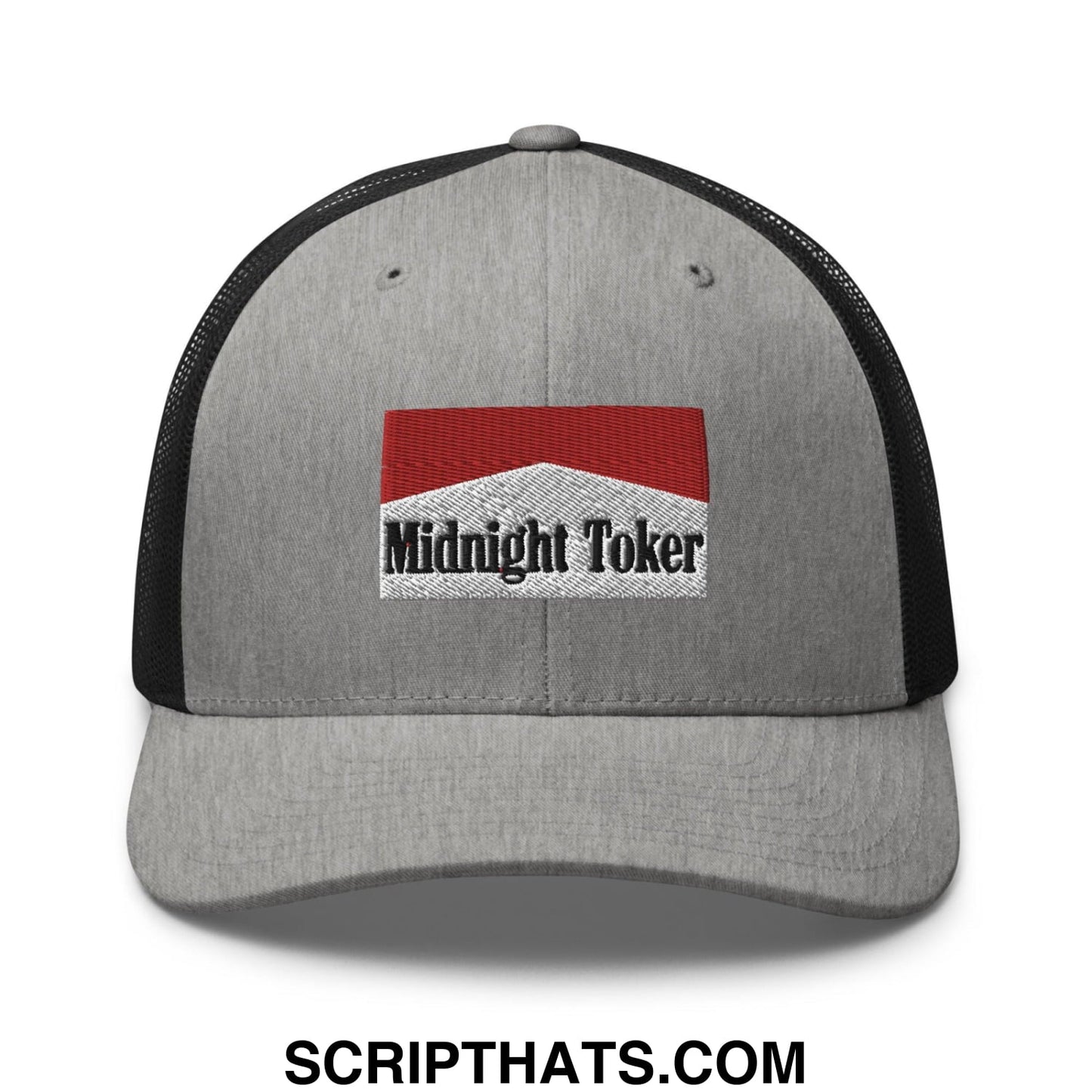 Midnight Toker Retro Trucker Hat Heather Black