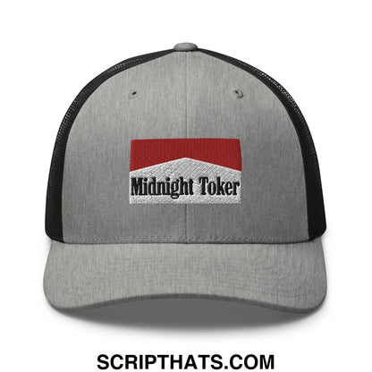 Midnight Toker Retro Trucker Hat Heather Black