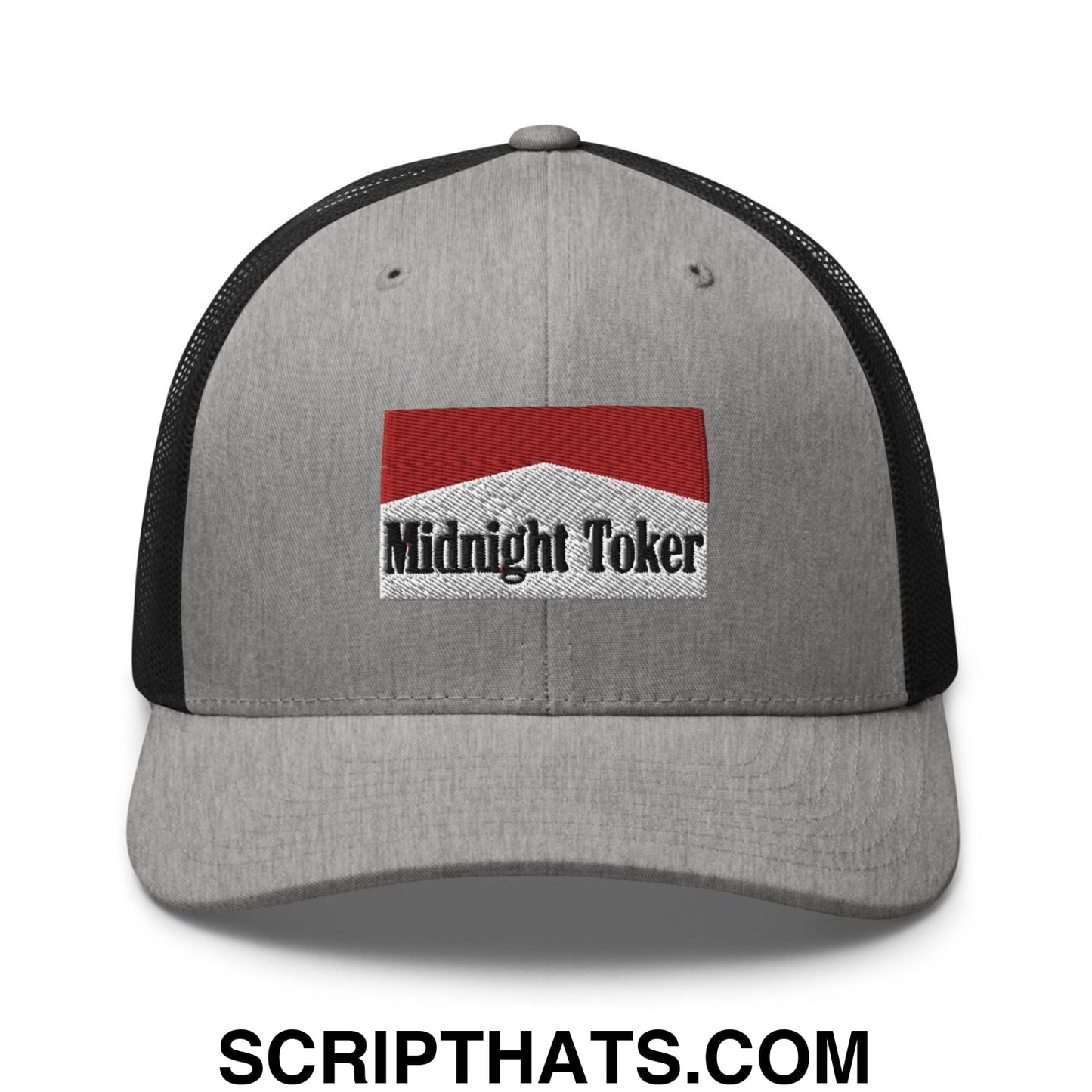 Midnight Toker Retro Trucker Hat Heather Black