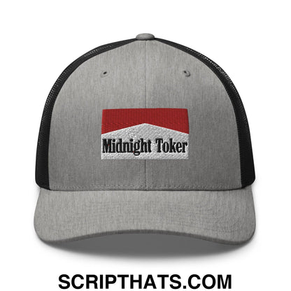 Midnight Toker Retro Trucker Hat Heather Black
