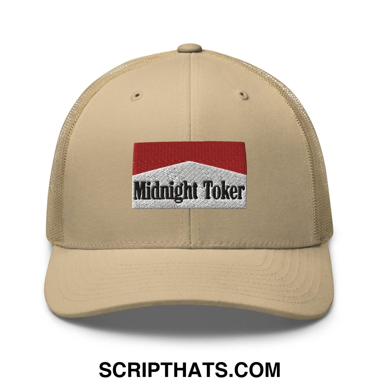 Midnight Toker Retro Trucker Hat Khaki