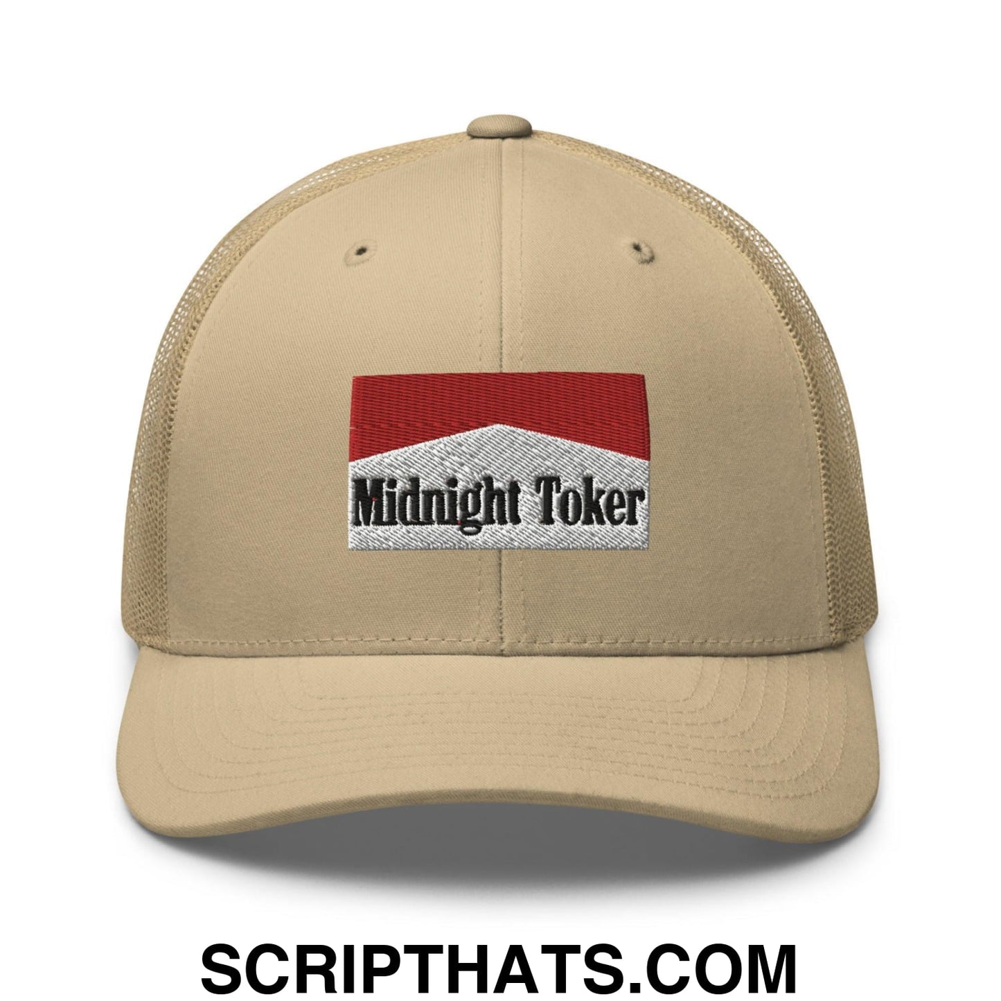 Midnight Toker Retro Trucker Hat Khaki