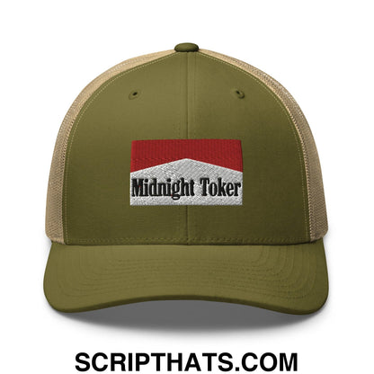 Midnight Toker Retro Trucker Hat Moss Khaki