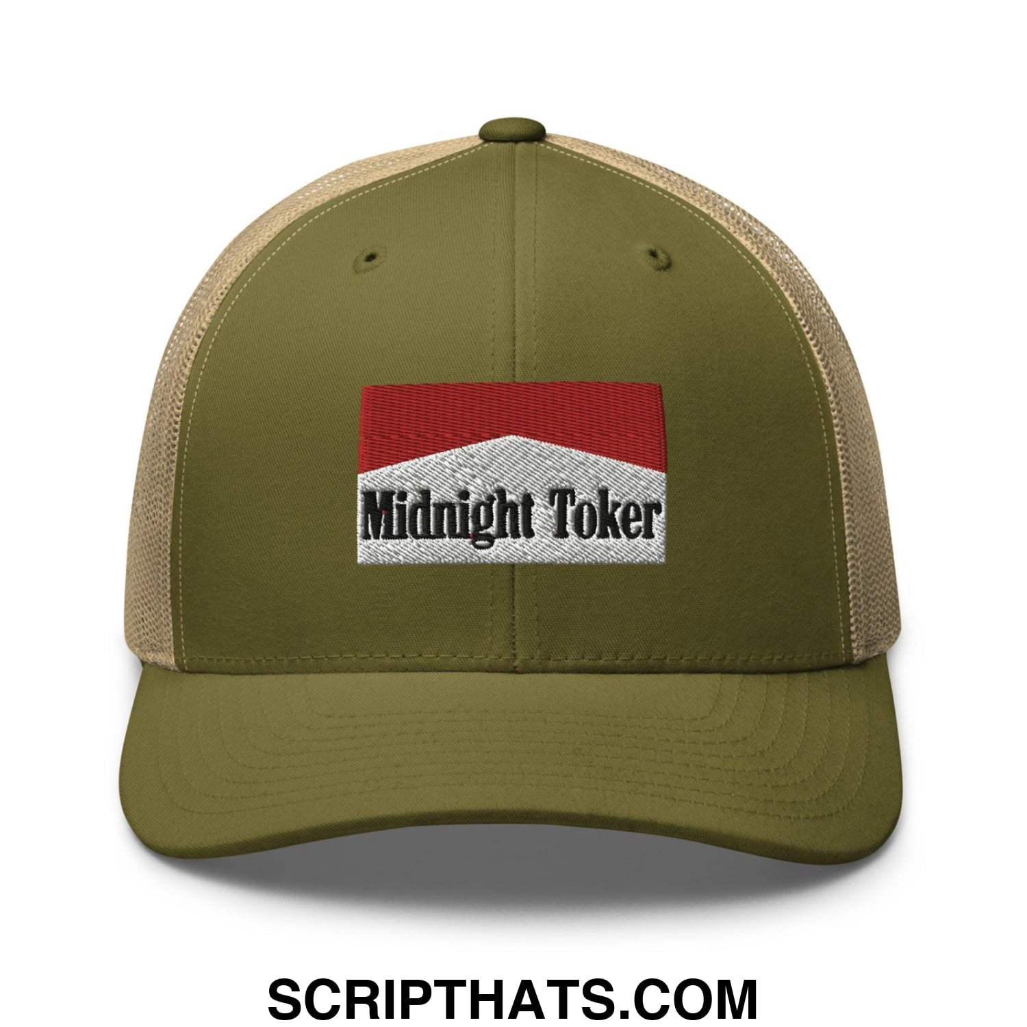 Midnight Toker Retro Trucker Hat Moss Khaki