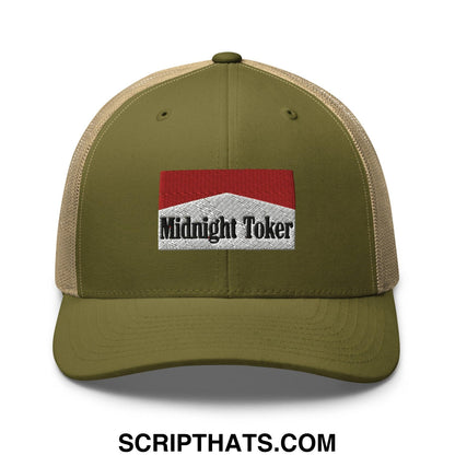 Midnight Toker Retro Trucker Hat Moss Khaki