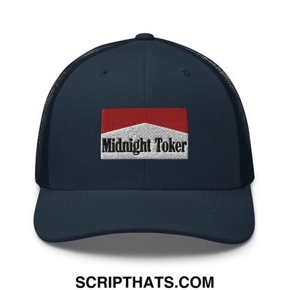 Midnight Toker Retro Trucker Hat Navy