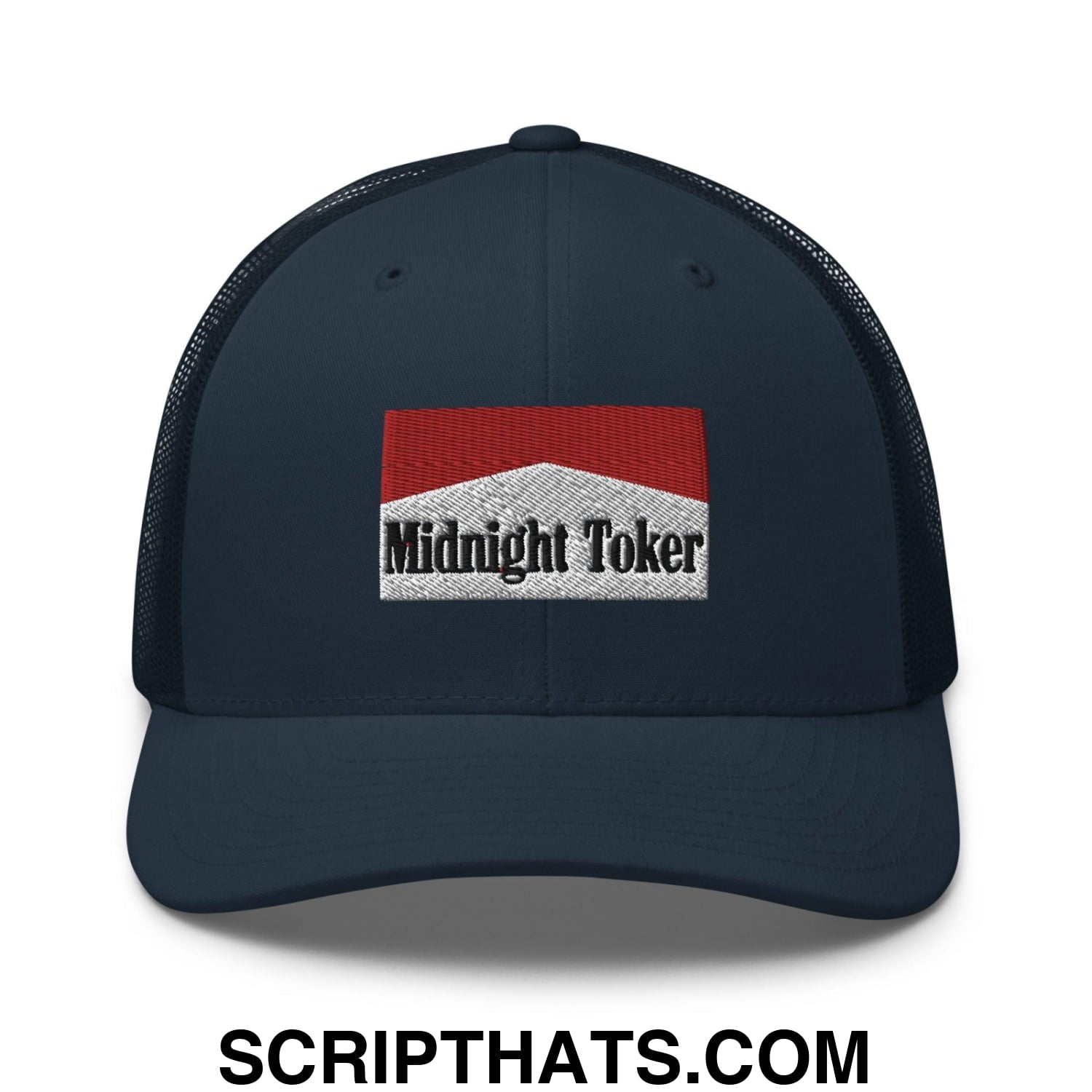 Midnight Toker Retro Trucker Hat Navy