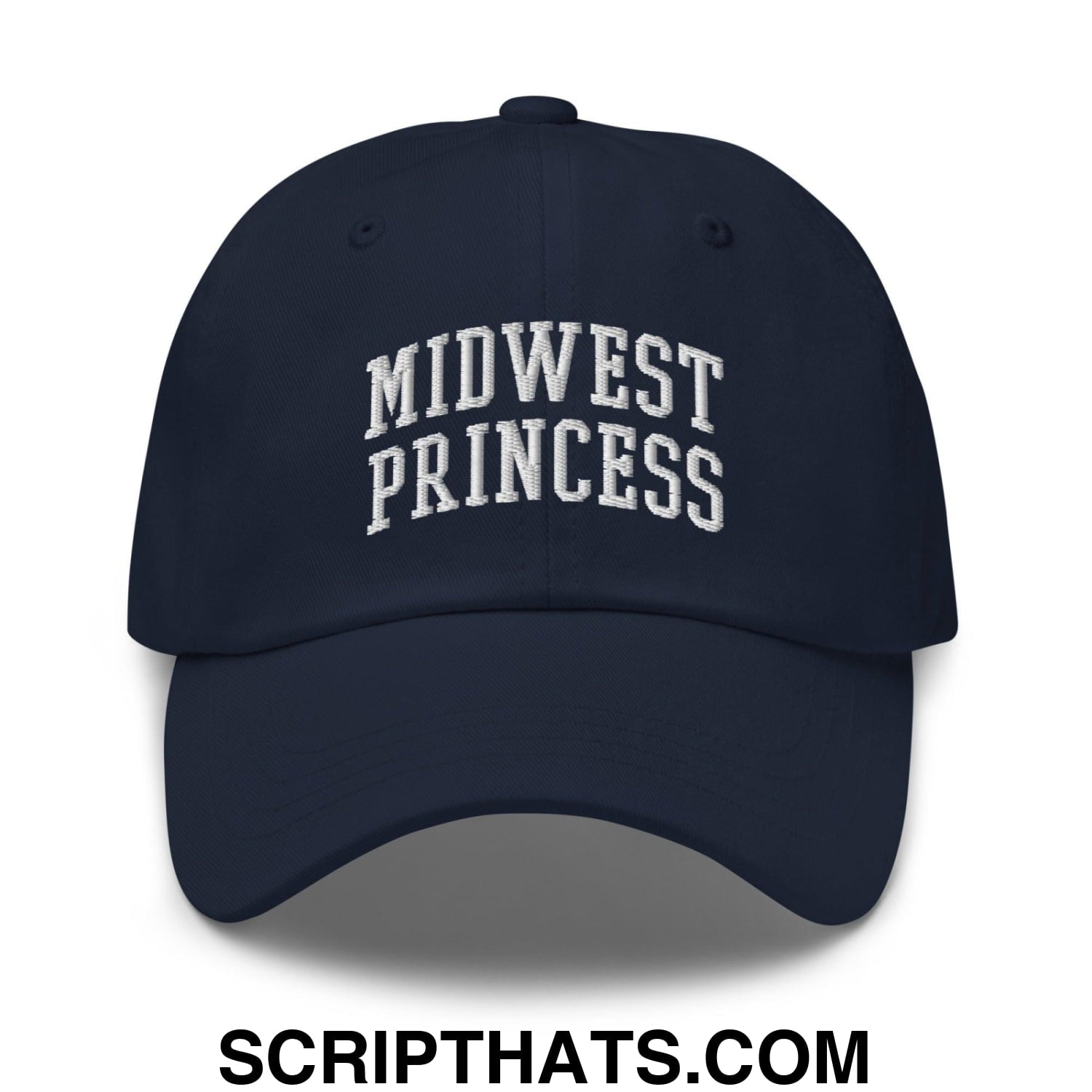 Midwest Princess Varsity Letterman Block Dad Hat Navy