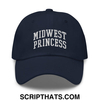Midwest Princess Varsity Letterman Block Dad Hat Navy