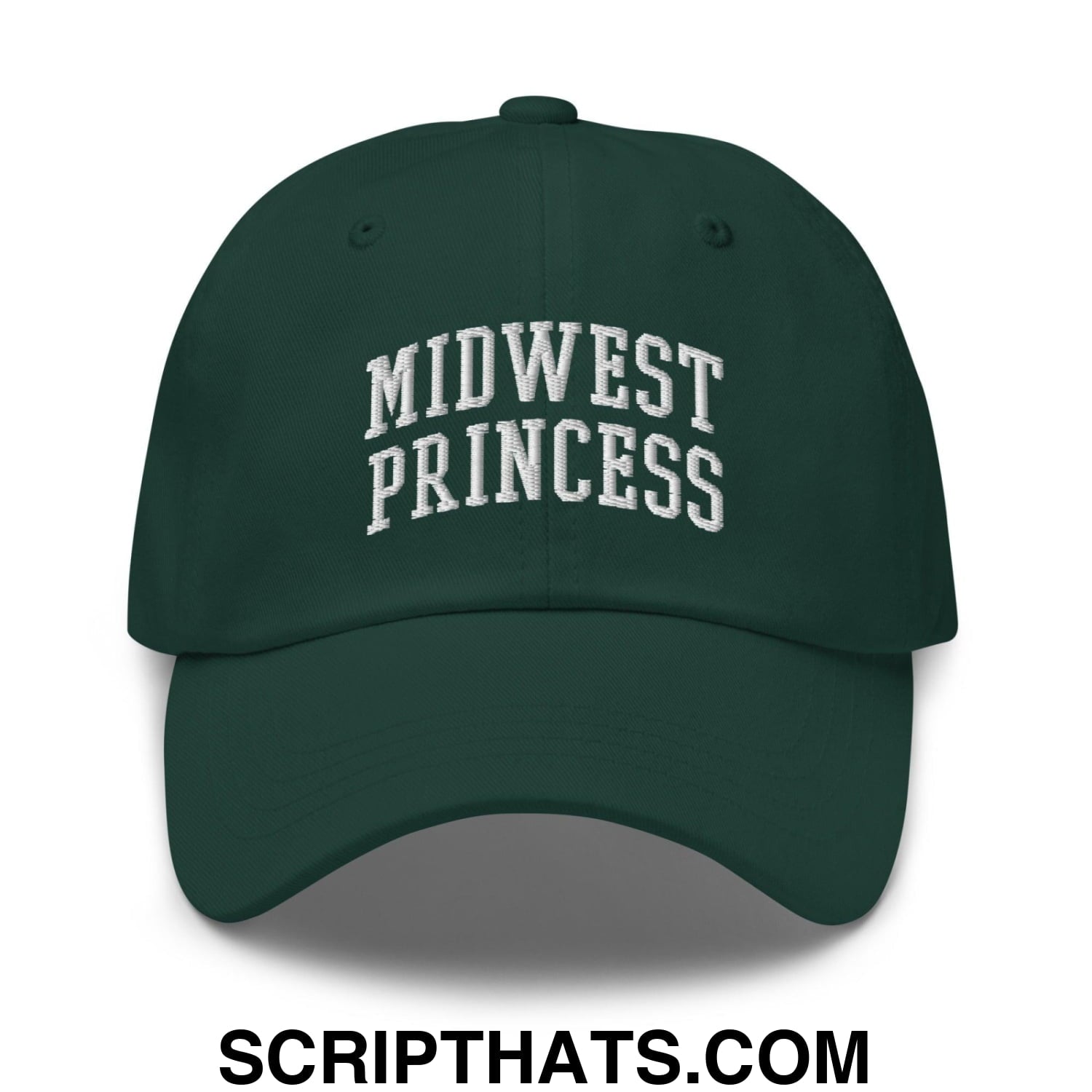 Midwest Princess Varsity Letterman Block Dad Hat Spruce