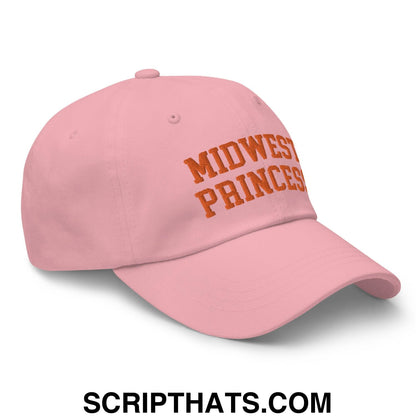 Midwest Princess Varsity Letterman Dad Hat Orange Pink