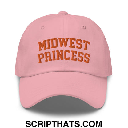 Midwest Princess Varsity Letterman Dad Hat Orange Pink